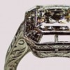 Diamond-platinum engagement ring 